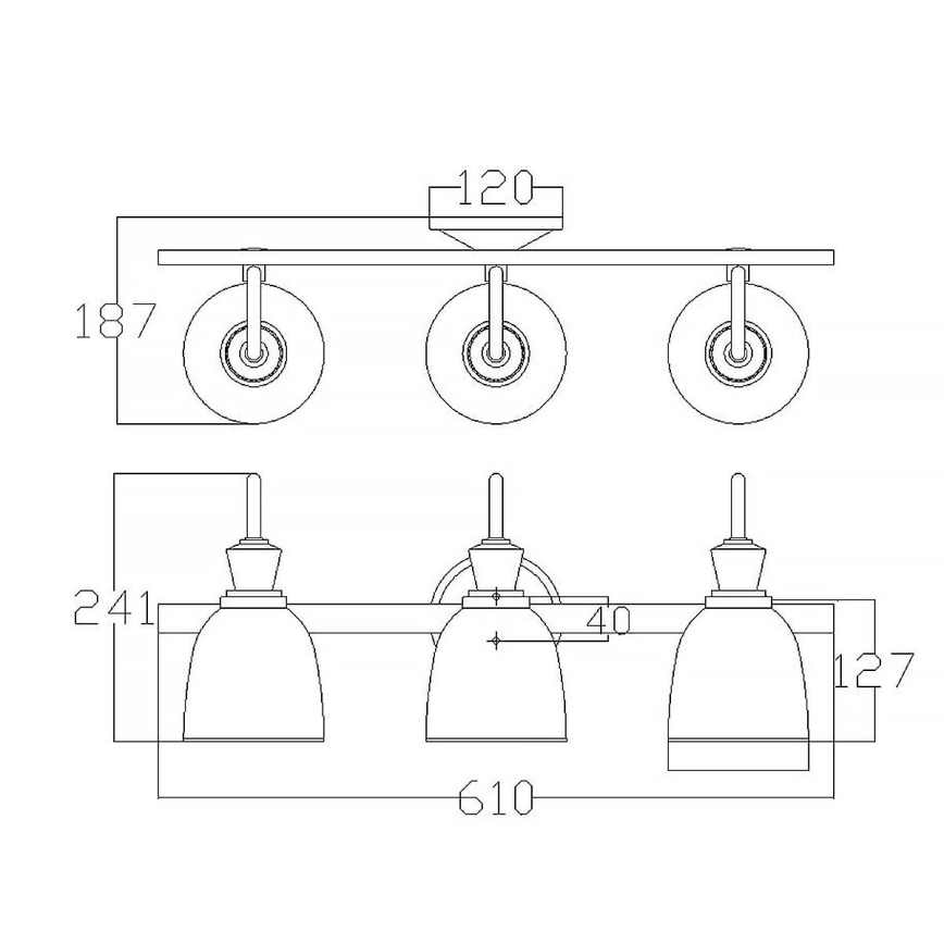 Elstead KL-CORA3-BATH - LED Seinavalgusti vannituppa CORA 3xG9/3W/230V IP44