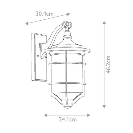 Elstead KL-ROYAL-MARINE2-M - Väli seinavalgusti ROYAL 1xE27/60W/230V IP44