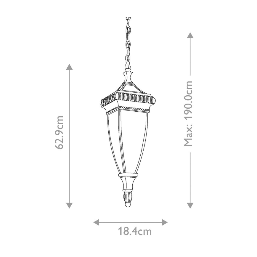 Elstead KL-VENETIAN8-M - Välilühter VENETIAN 2xE14/60W/230V IP23