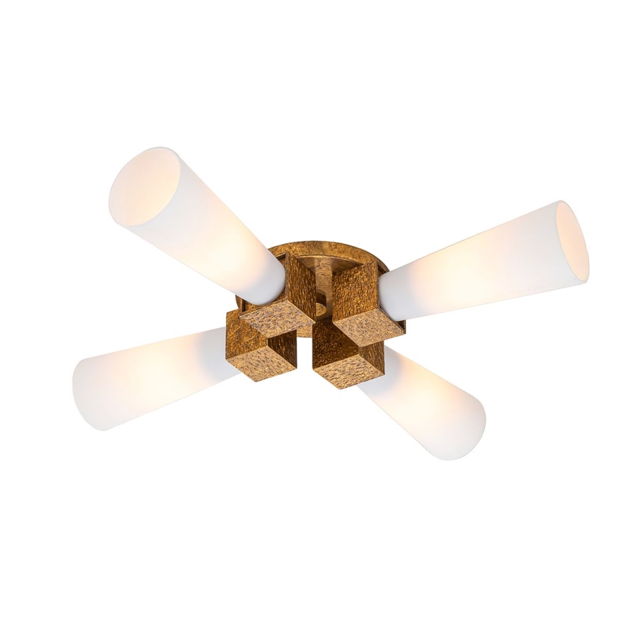 Elstead - kroonlühter varrega KRISTY 4xE27/40W/230V vaskviimistlusega