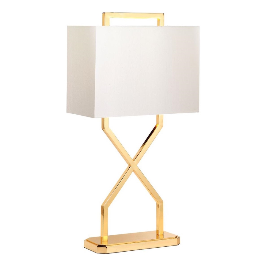 Elstead - Laualamp CROSS 1xE27/60W/230V kuldne/valge