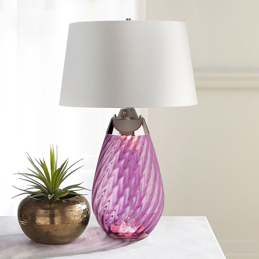 Elstead - LED Laualamp LENA 1xE27/40W/230V + 1xGU10/7W 74 cm roosa/valge