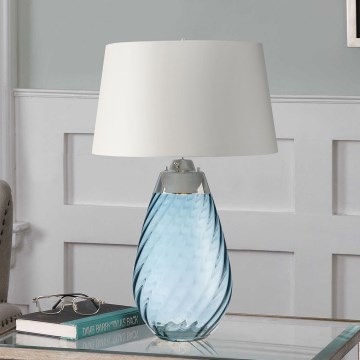 Elstead - LED Laualamp LENA 1xE27/40W/230V + 1xGU10/7W 74 cm sinine/valge