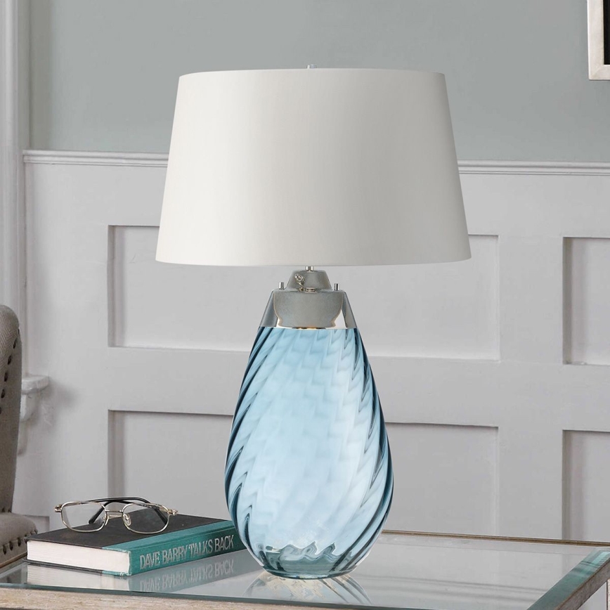 Elstead - LED Laualamp LENA 1xE27/40W/230V + 1xGU10/7W 74 cm sinine/valge