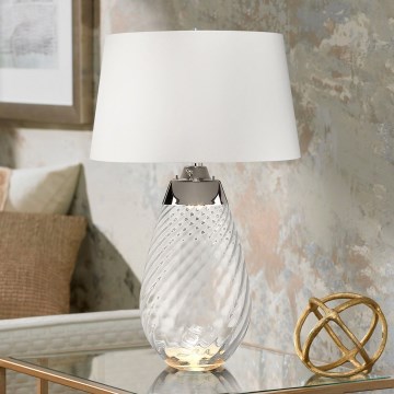 Elstead - LED Laualamp LENA 1xE27/40W/230V + 1xGU10/7W 74 cm valge