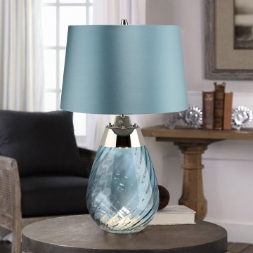 Elstead - LED Laualamp LENA 1xE27/60W/230V + 1xGU10/7W 60,5 cm sinine