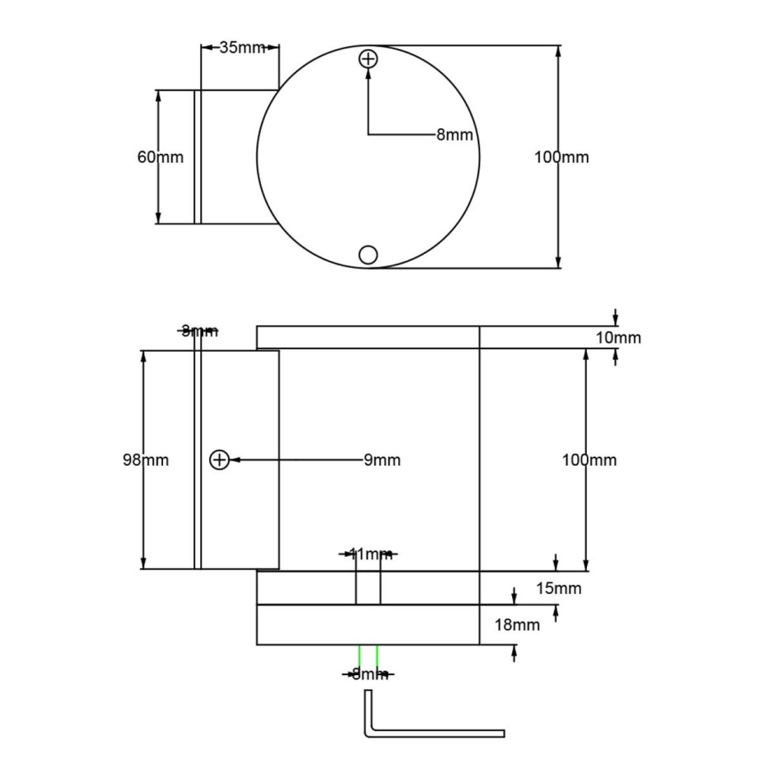 Elstead - LED Väli seinavalgusti MAGNUS 1xGX53/9W/230V IP54
