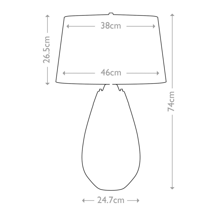 Elstead - LED Laualamp LENA 1xE27/40W/230V + 1xGU10/7W 74 cm sinine/valge