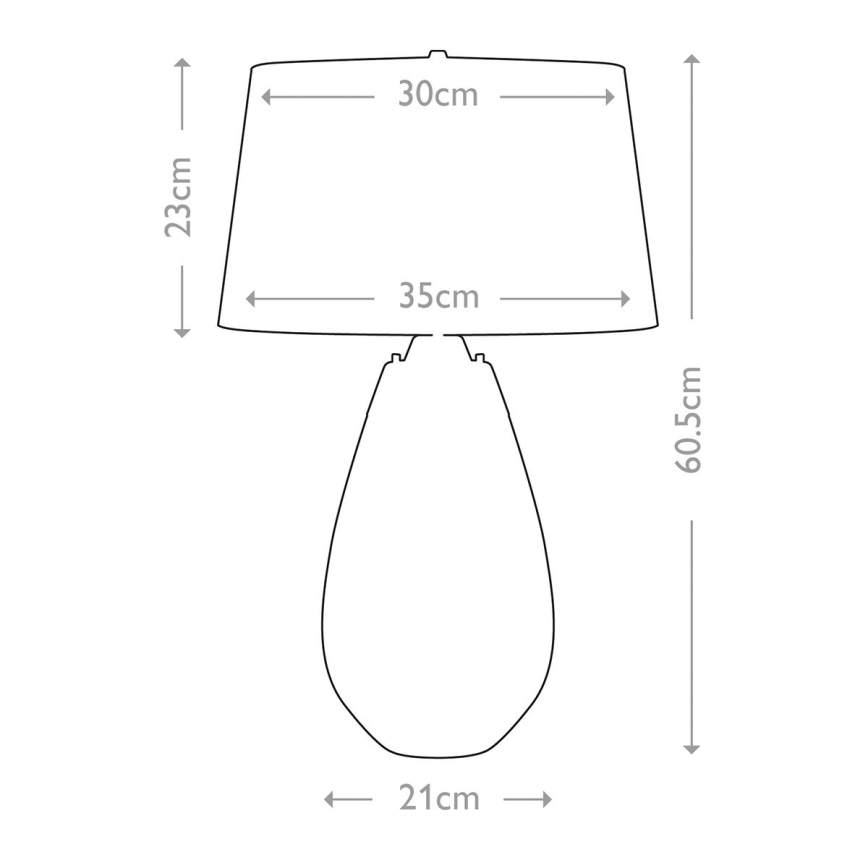 Elstead - LED Laualamp LENA 1xE27/60W/230V + 1xGU10/7W 60,5cm sinine/valge