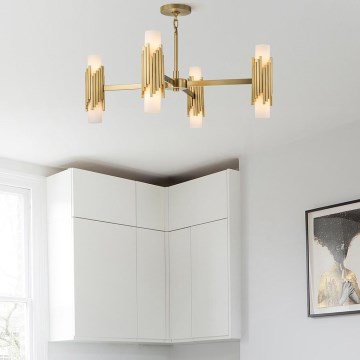 Elstead - MARVELE vardal rippuv lühter, 8xE14/40W/230V, kuldne