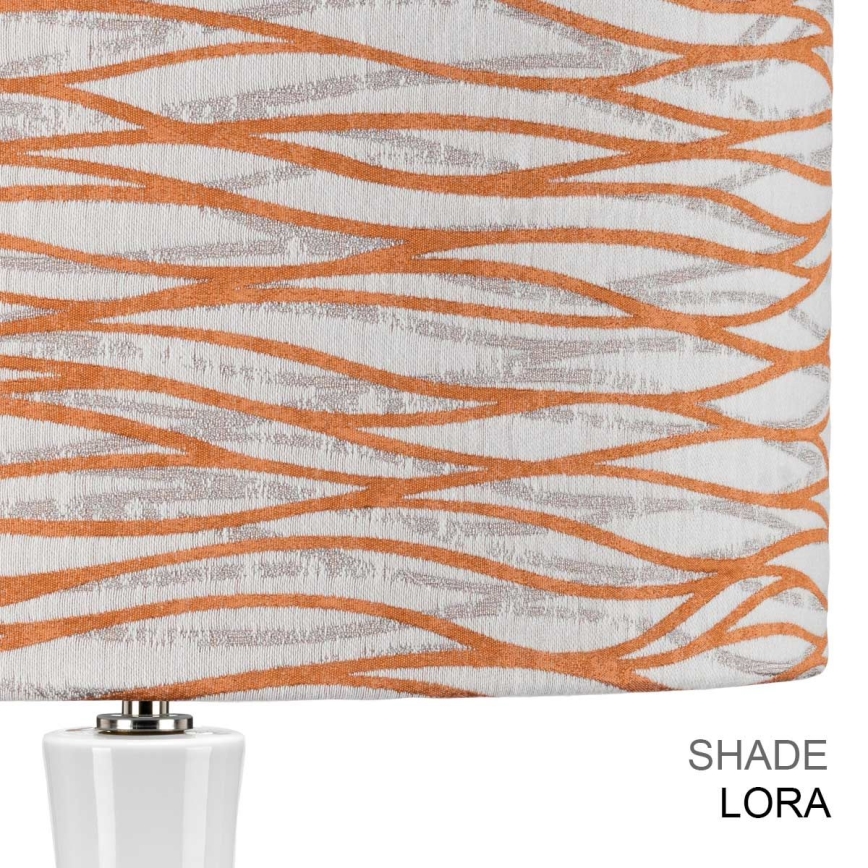 Elstead - Laualamp MILO 1xE27/60W/230V valge/oranž