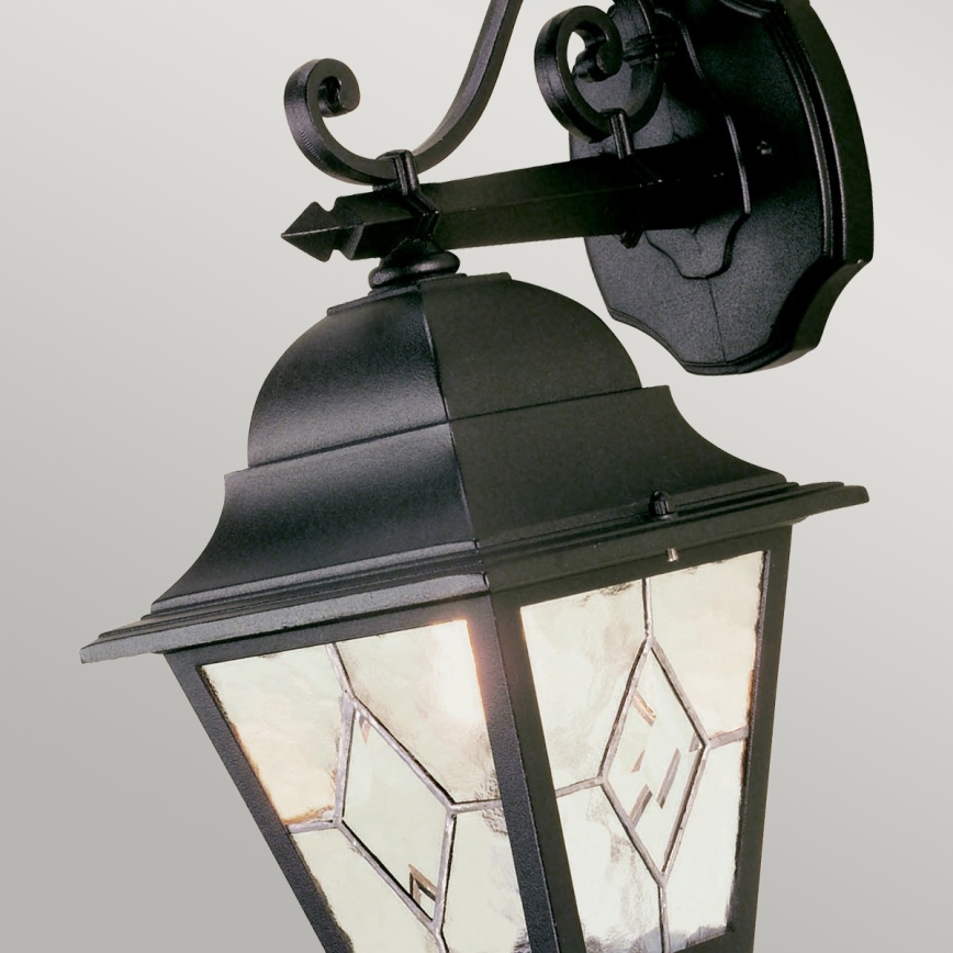 Elstead NR2-BLK - Väli seinavalgusti NORFOLK 1xE27/100W/230V IP43