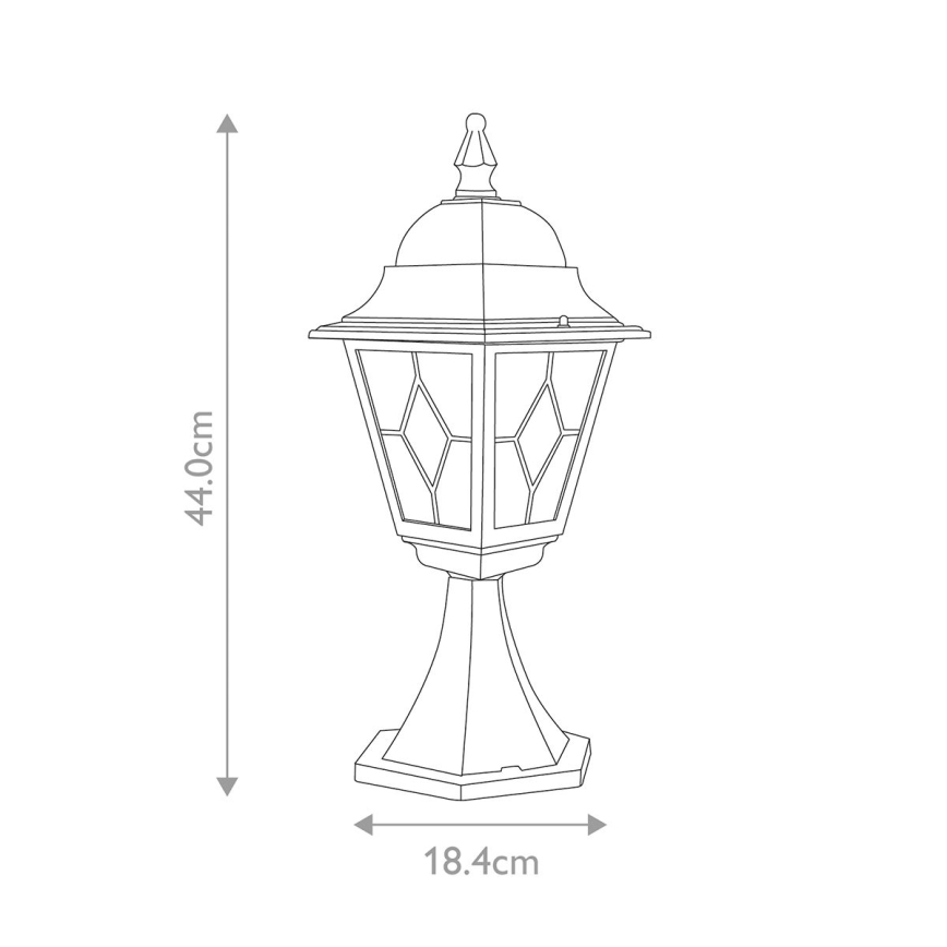 Elstead NR3-BLK - Välivalgusti NORFOLK 1xE27/100W/230V IP43