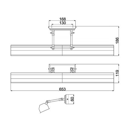 Elstead - Pildivalgusti CHAWTON 4xE14/40W/230V messing
