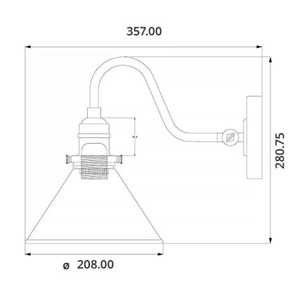 Elstead PV1-AB - Seinavalgusti PROVENCE 1xE27/60W/230V