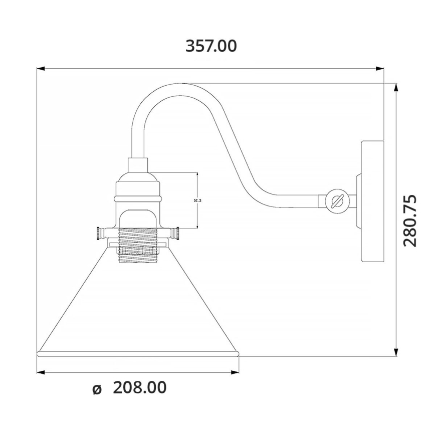 Elstead PV1-AB - Seinavalgusti PROVENCE 1xE27/60W/230V