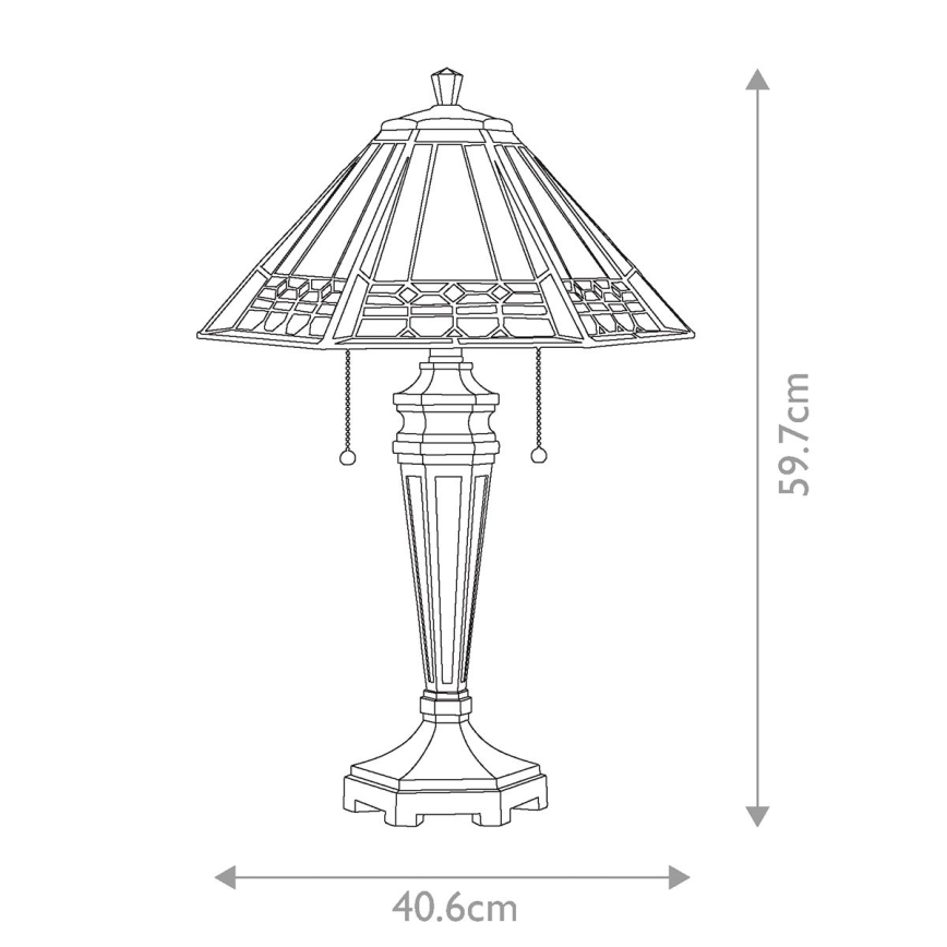 Elstead QZ-ARDEN-TL - Laualamp ALCOTT 2xE27/60W/230V