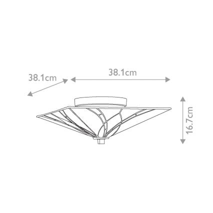 Elstead - Tiffany laelamp ASHEVILLE 2xE27/60W/230V