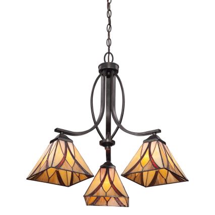 Elstead - Tiffany ASHEVILLE ketiga ripplühter 3xE27/60W/230V