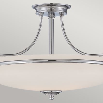 Elstead - Pinnale kinnitatav lühter GRIFFIN 3xE27/100W/230V läikiv kroom
