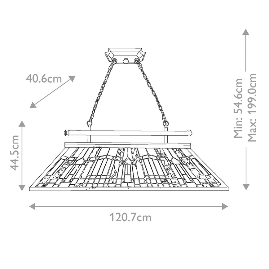 Elstead QZ-INGLENOOK-ISLE - Lühter INGLENOOK 3xE27/100W/230V