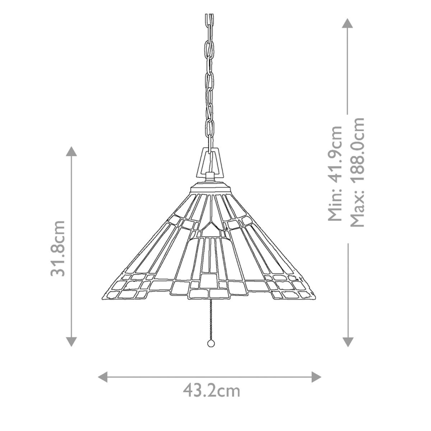 Elstead QZ-INGLENOOK-P-A - Lühter INGLENOOK 3xE27/60W/230V