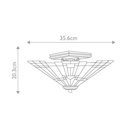 Elstead - Laelamp Tiffany INGLENOOK 2xE27/60W/230V
