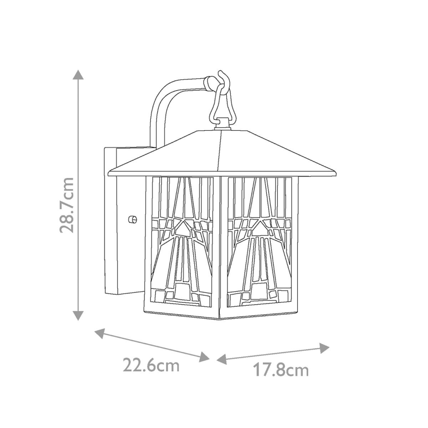 Elstead QZ-INGLENOOK2-S - Väli seinavalgusti INGLENOOK 1xE27/60W/230V IP44