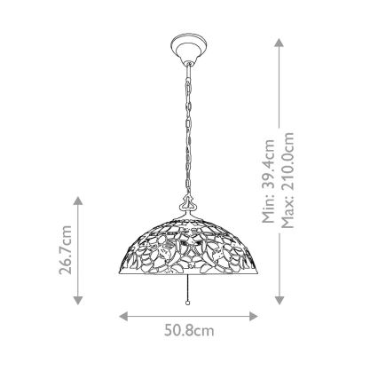 Elstead QZ-KAMI-P - Lühter KAMI 3xE27/60W/230V