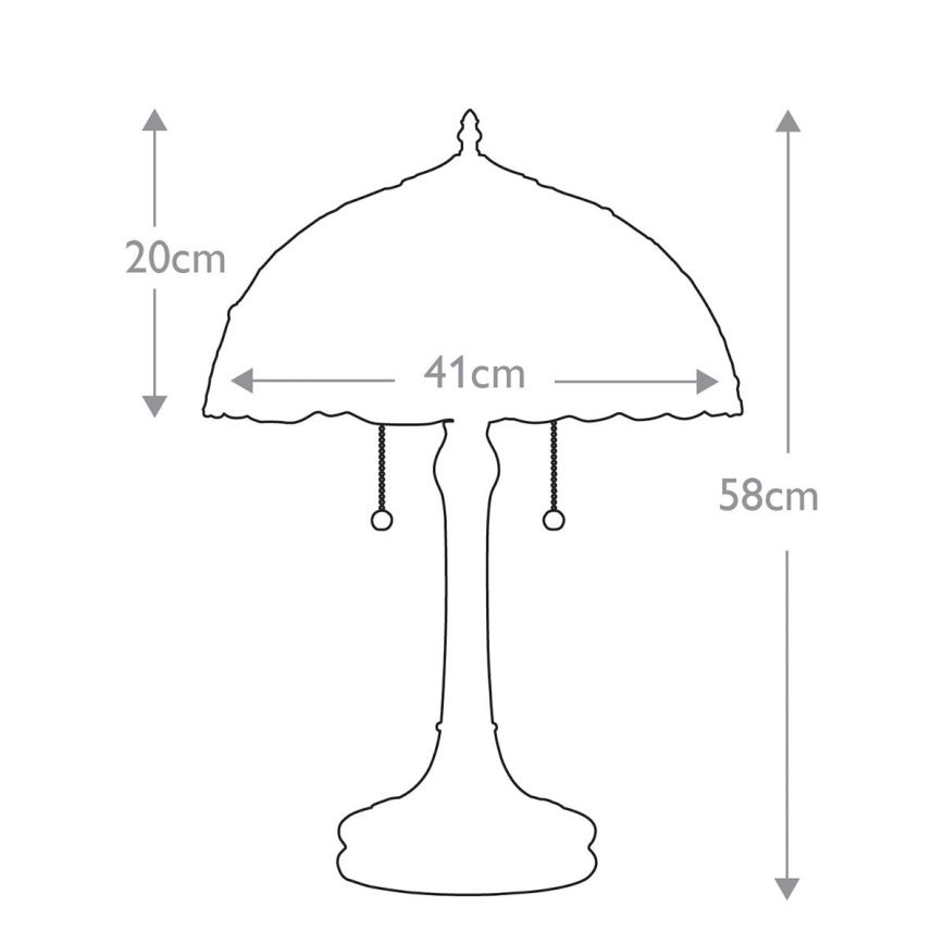 Elstead - Tiffany LARISSA laualamp 2xE27/60W/230V
