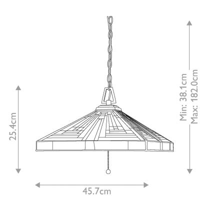 Elstead - Tiffany STEPHEN ketiga lühter 3xE27/60W/230V