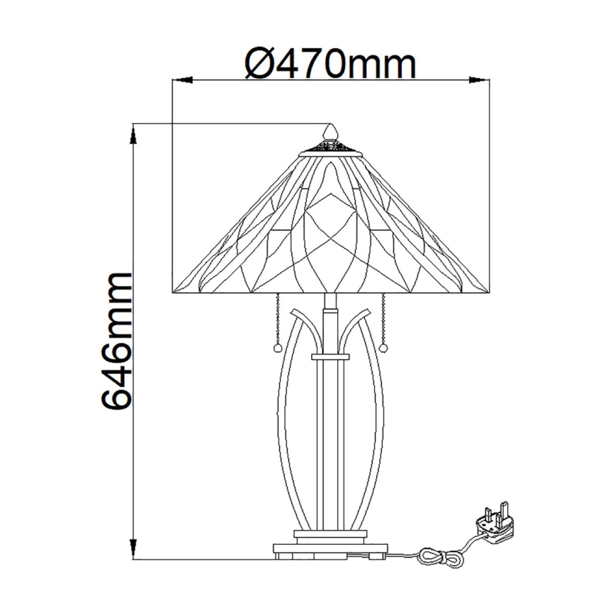 Elstead - Laualamp Tiffany VICTORY 2xE27/60W/230V