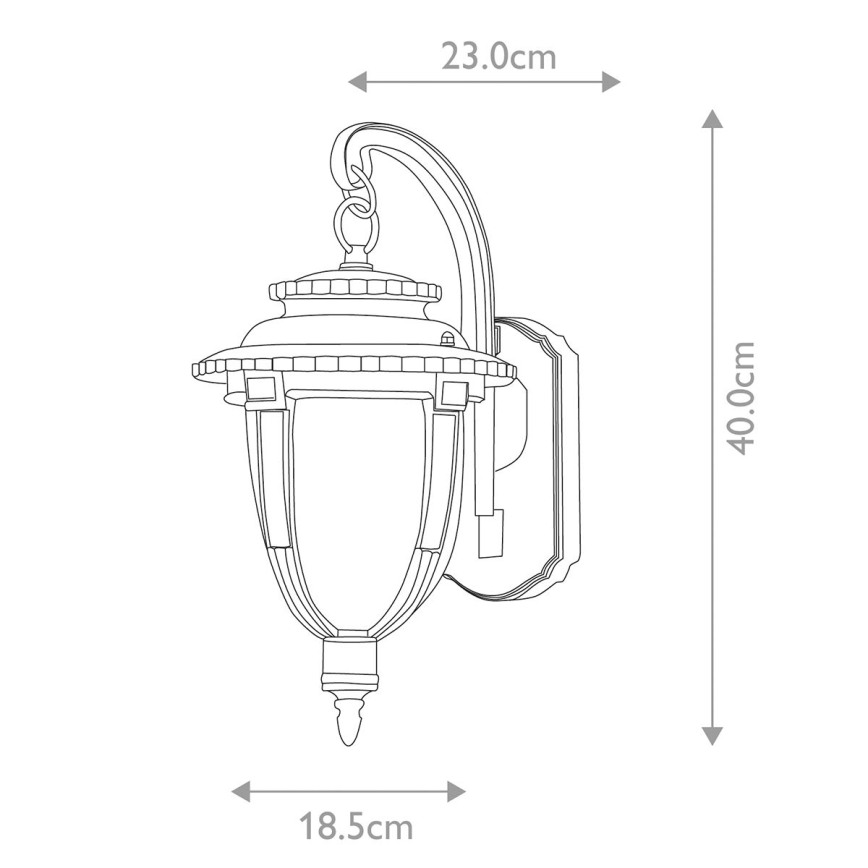 Elstead STL2-M-WB - Väli seinavalgusti ST LOUIS 1xE27/100W/230V IP44