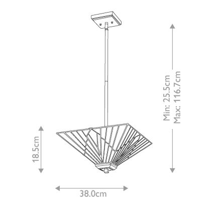 Elstead - Ripplühter ALDERLEY 2xE27/60W/230V