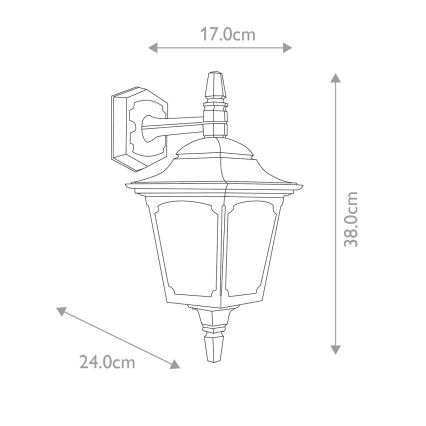 Elstead - Väli seinavalgusti CHAPEL 1xE27/100W/230V IP44