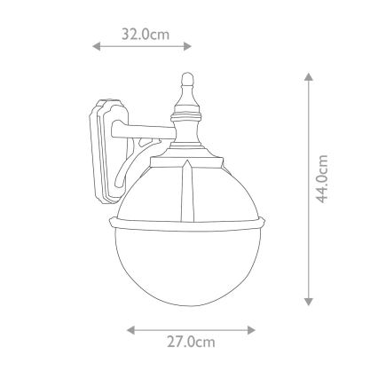 Elstead - Väli seinavalgusti GLENBEIGH 1xE27/100W/230V IP44