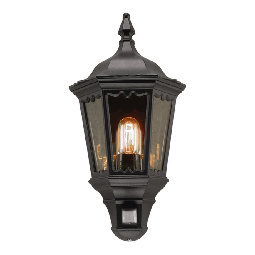 Elstead - Väli seinavalgusti koos anduriga MEDSTEAD 1xE27/100W/230V IP43