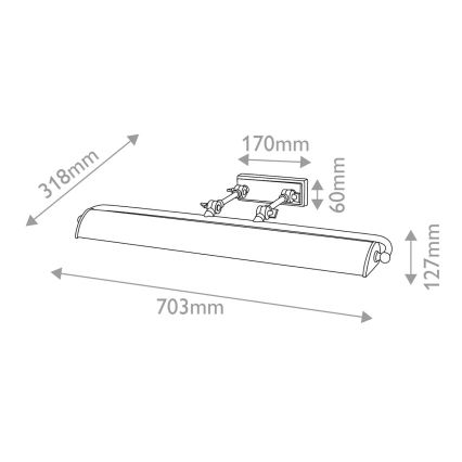 Elstead - Pildivalgusti WINCHFIELD 4xE14/40W/230V kuldne