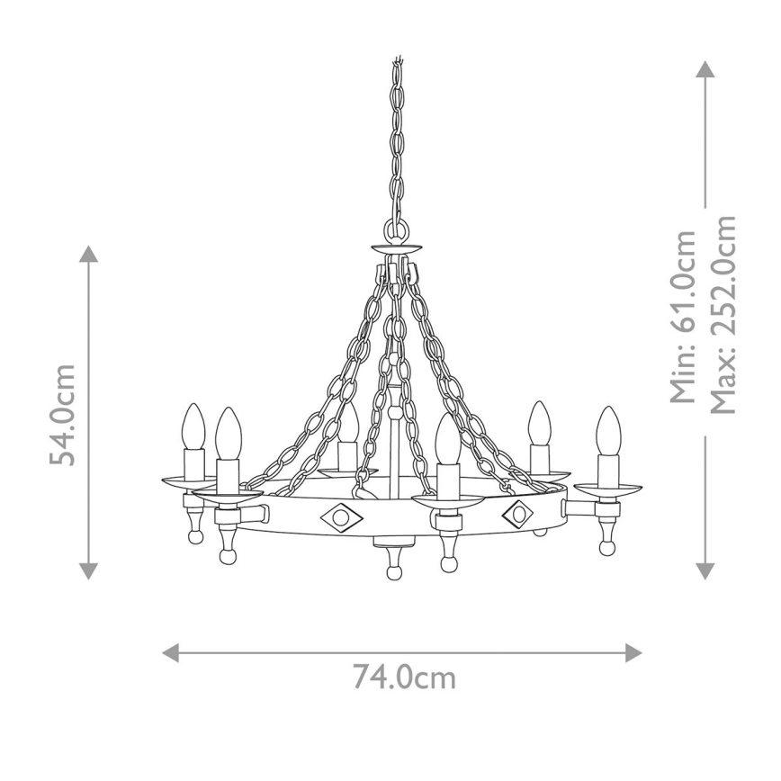 Elstead - Lühter WARWICK 6xE14/60W/230V