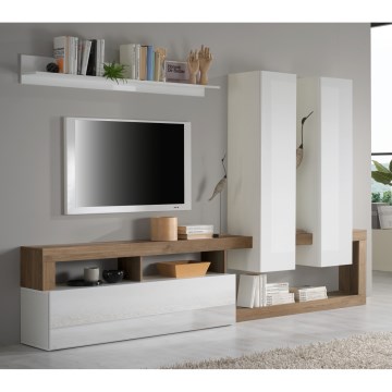 Elutoa seinakomplekt LENOR, valge/tamm