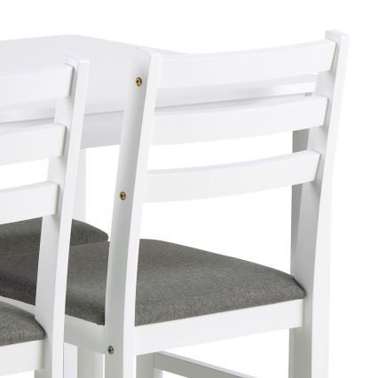 EMILY söögilaua ja 4 tooliga komplekt, valge