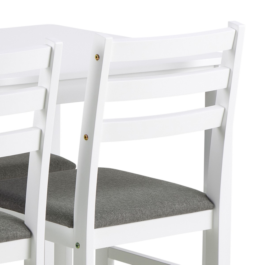 EMILY söögilaua ja 4 tooliga komplekt, valge