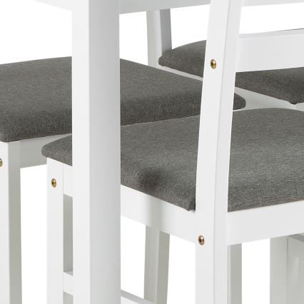 EMILY söögilaua ja 4 tooliga komplekt, valge