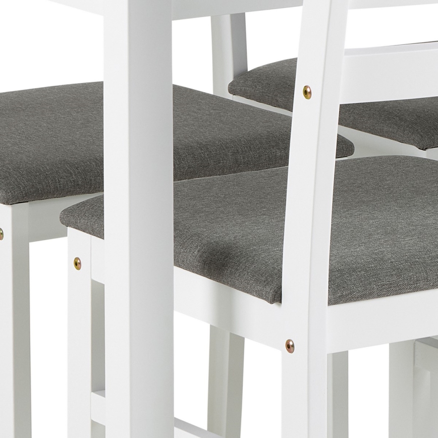 EMILY söögilaua ja 4 tooliga komplekt, valge