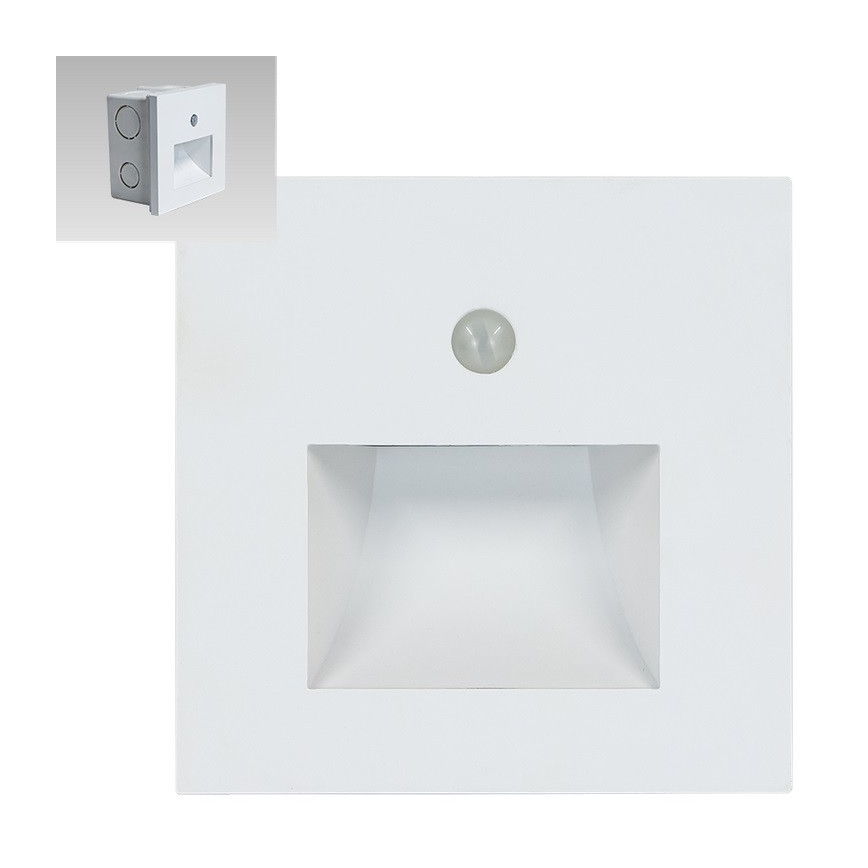 Emithor 70414 - LED Trepivalgusti anduriga SUNNY LED/1W/230V 4000K valge