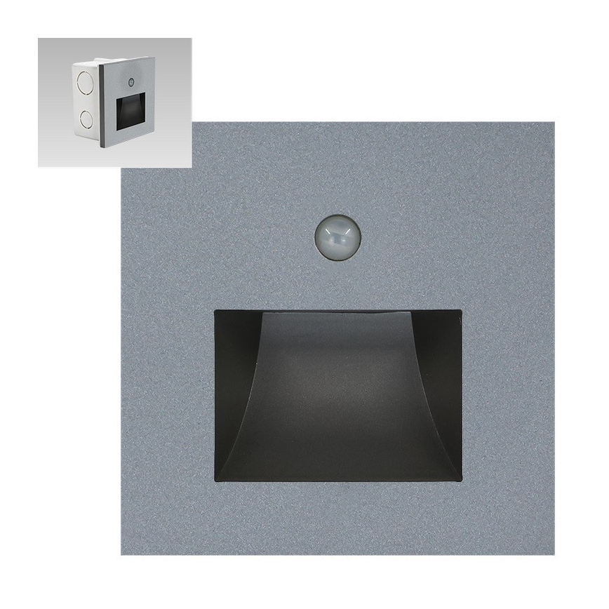 Emithor 70416 - LED Trepivalgusti anduriga SUNNY LED/1W/230V 4000K hall