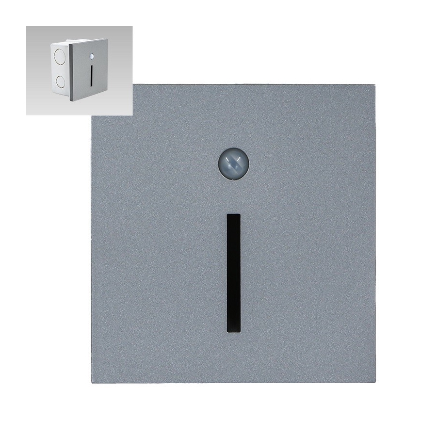 Emithor 70428 - LED Trepivalgusti anduriga LINE LED/1W/230V 4000K hall