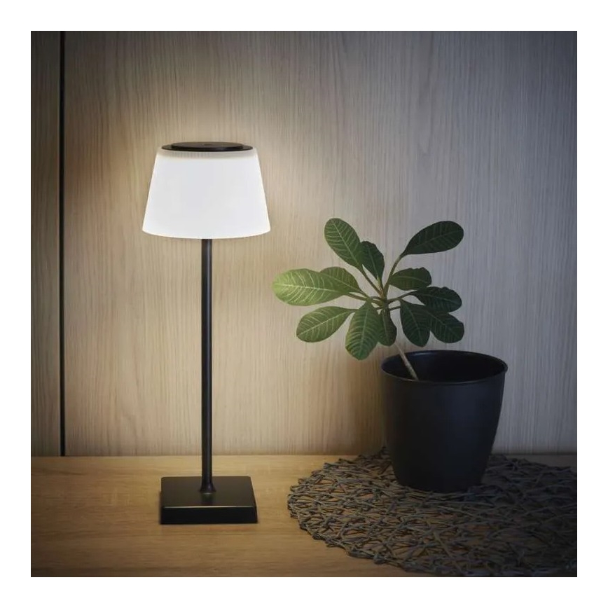 LED Hämardatav taaslaetav lamp KATIE LED/4W/10V 1800mAh IP44 CRI 90 must