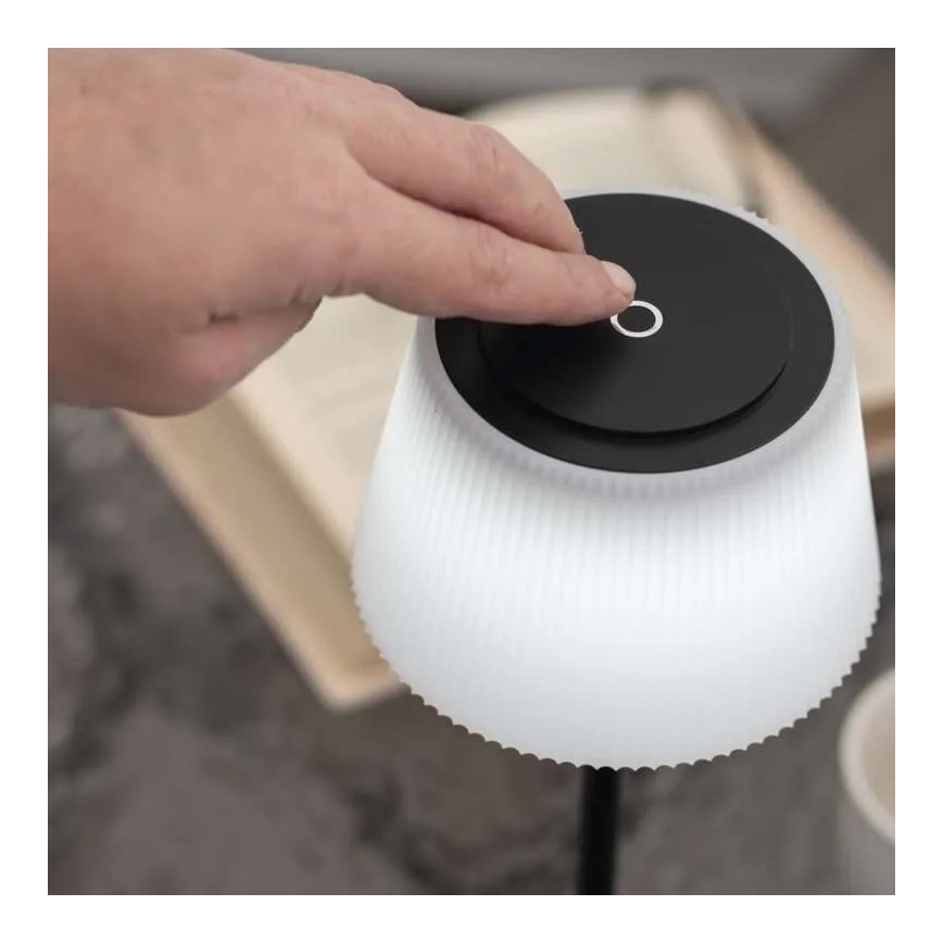 LED Hämardatav taaslaetav lamp KATIE LED/4W/10V 1800mAh IP44 CRI 90 must