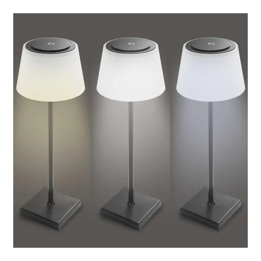 LED Hämardatav taaslaetav lamp KATIE LED/4W/10V 1800mAh IP44 CRI 90 must
